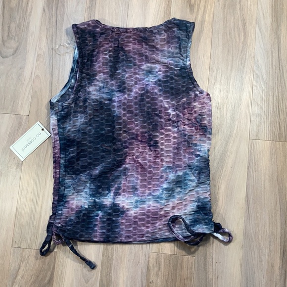 Last Chance ❌ 💜$8ifbundle3 No Comment tie dye print honeycomb stretch  top L jr - Picture 14 of 16
